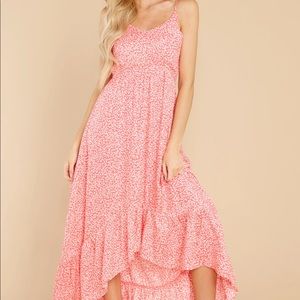 4 for $20 — Coral High Low Maxi Dress